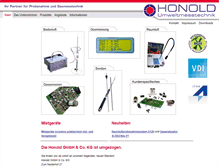 Tablet Screenshot of honold-umwelt.de